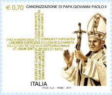 # ITALIA ITALY - 2014 - Canoniz. Papa San Giovanni Paolo II - Pope - Stamp MNH - 2011-20: Mint/hinged