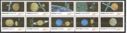 1991 USA  Space Exploration,  Block Of 10 Stamps, Scott #2568-77/ ESPACIO  Planets, The Earth ESTADOS UNIDOS - Stati Uniti