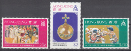 Hong Kong    Scott No.   335-37    Mnh     Year  1977 - Nuevos