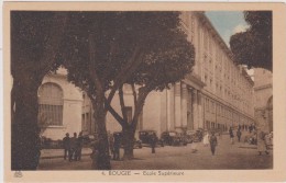 AFRIQUE,ALGERIE FRANCAISE,AFRICA,BOUGIE,BEJAIA EN 1939,RUE ANIMEE,ECOLE,PARKING - Bejaia (Bougie)