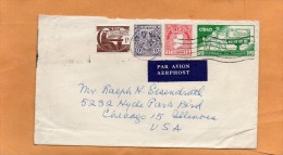 Ireland Old Cover Mailed To USA - Brieven En Documenten