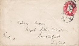 Canada Postal Stationery Ganzsache Entier 2 C Edward VII. GOLDEN (B.C.) 1903 To MACCLESFIELD England (2 Scans) - 1903-1954 Rois