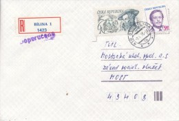 C10339 - Czech Rep. (1995) 418 01 Bilina 1 (3,60 - Vaclav Havel) ERROR: So-called "skidded" (double) Printing - Variétés Et Curiosités