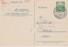 Bund Heuss P 31 PSt I Stempel Steinfischbach ü Camberg 1956 - Postcards - Used