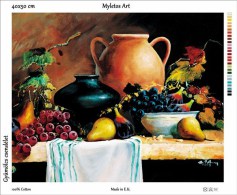 New Tapestry, Gobelin, Picture, Print, Still Life, Fruits, Grape, Jar - Other & Unclassified