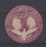 Timbre Entier Postaux United States Of América Postage TWO Cents (1492-1892) - Sonstige & Ohne Zuordnung