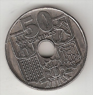 Spain  50 Centimos 1949  (62)   Km 777    Xf+ !!! - Altri & Non Classificati