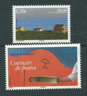 St Pierre Et Miquelon N° 865 + 870  XX  Atmosphère Et Pelote Basque. Les 2 Valeurs Sans Charnière,TB - Gebraucht