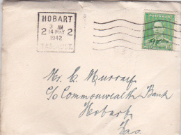 Australia 1942 King George VI 3 Half Pence Green On Commercial Cover - Briefe U. Dokumente