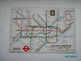 THE LONDON UNDERGROUND  , POSTALY USED TO SWEDEN  MAP -  POSTCARD, 0 - Métro