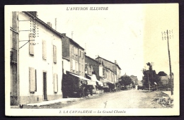 CPA ANCIENNE- FRANCE- LA CAVALERIE (12)- LE GRAND CHEMIN EN GROS PLAN- LES CAFÉS- - La Cavalerie