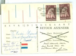 BEVRIJDINGSKAART Uit 1960 Stempel ZEIST GELOPEN NAAR ZEIST DAARNA NAAR ZOUTELANDE   (8672) - Cartas & Documentos