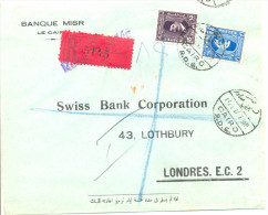 1937 Lettre De Le Caire Vers London, Recommande. Cover - Cartas & Documentos