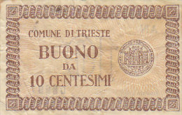 AA99- Comune Di Trieste - Buono Da Centesimi 10 - Other & Unclassified