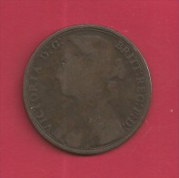 UK, 1879, Circulated Coin VF, 1 Penny, Younger Victoria, Bronze, C1939 - D. 1 Penny