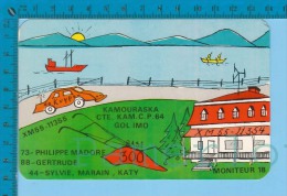 QSL Base Ou Mobile " 300 " + Etampe Kamouraska P.Q.   ( XM-55...., CB Radio  CPM ) Recto/verso - Autres & Non Classés