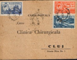 Romania- Private Postcard,addressed To One Surgical Clinics, For Diagnosis 1947 - Stamp With King Mihai, Views - 2/scans - Cartas & Documentos