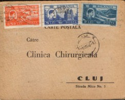 Romania- Private Postcard,addressed To One Surgical Clinics, For Diagnosis 1947 - Stamp With King Mihai, Views - 2/scans - Lettres & Documents