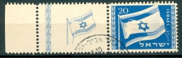 Israel - 1949, Michel/Philex No. : 16, - USED - *** - Full Tab LEFT - Used Stamps (with Tabs)