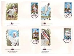 (WWF-022) FDC W.W.F. Romania Pelican / Bird 1984 - FDC