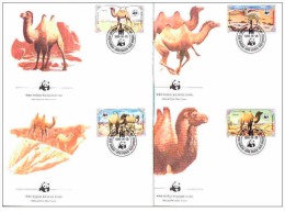 (WWF-028) FDC W.W.F. Mongolia Camel 1985 - FDC