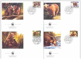 (WWF-059) FDC W.W.F. Yugoslavia Brown Bear 1988 - FDC