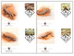 (WWF-090) FDC W.W.F. Bangladesh MNH Crocodile / Gharial / Animals / Reptile Stamps 1990 - FDC