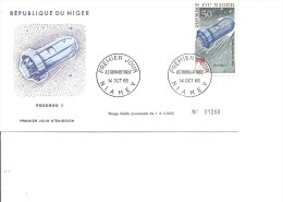 Espace - Voskhod I ( FDC Du Niger De 1966 à Voir) - Afrique