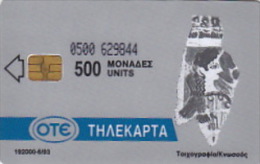 Telefonkarte Griechenland  Chip OTE   Nr.24  1993  Ø5ØØ  Aufl. 192.000 St. Geb. Kartennummer  629844 - Griechenland