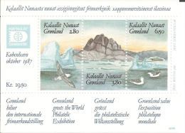 1987. Greenland Greets The World Philatelic Exhibition. MNH / **  (gr001) - Blocks & Sheetlets