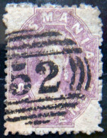 TASMANIA 1864 6d Queen Victoria USED Scott 26 CV$35 **RARE** - Used Stamps