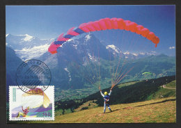 Portugal Parapente Sports Extrêmes Carte Maximum 1997 Paragliding Extreme Sports Maxicard - Parachutting