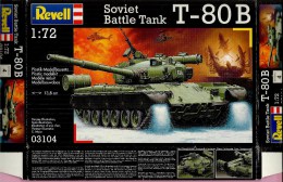 Soviet Battle Tank T-80 B, 1:72, Revell - Empty Box - Military Vehicles