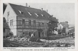 AK Berggiesshübel Katastrophe Flut Unwetter 1927 Hotel Sächsisches Haus Bei Gottleuba Pirna Heidenau Bahretal Königstein - Bad Gottleuba-Berggiesshuebel