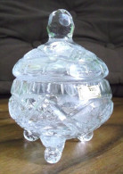 SUCRIER TRIPODE ROND CRISTAL CRYSTAL POLAND POLOGNE SUCRE - Glass & Crystal