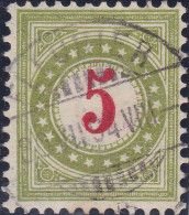 Heimat NE FLEURIER 1894-07-30 Voll-Stempel Auf Portoziffer 5Rp Zu#17DbIIK - Taxe