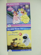 2 Mini-livres "lire Et Colorier" DISNEY PIXAR : Les Princesses Au Bal Et Wall.E (Sauver La Terre) - Disney