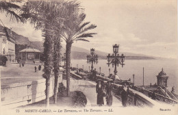 Carte Postale Ancienne écrite Et Ayant Circulé (1919) - MONTE-CARLO - LES TERRASSES - The Terraces - Les Terrasses