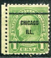 USA - Préoblitéré - Precancel - CHICAGO - ILLINOIS - Preobliterati