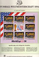 Team Brazil Zur Fussball WM 1994 Vincent 2817 Kleinbogen ** 8€ Kicker World Cup USA-Flagge M/s Flag Bloc Soccer Sheetlet - 1994 – États-Unis