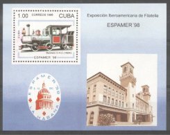 Cuba 1996 Trains, Perf. Sheet, MNH S.032 - Unused Stamps