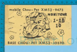 QSL Base Ou Mobile " Chou-pet " St-Roch De L'achigan P. Quebec  ( XM-52..., CB Radio  CPM ) Recto/verso - Autres & Non Classés