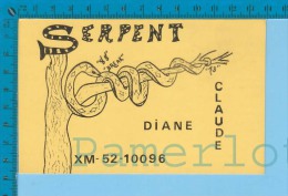 QSL Base Ou Mobile  " Serpent " P. Quebec ( XM-52..., CB Radio  CPM ) Recto/verso - Autres & Non Classés