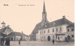 MELK Wachau Hauptplatz Mit Kirche Belebt TOP-Erhaltung Ungelaufen - Melk