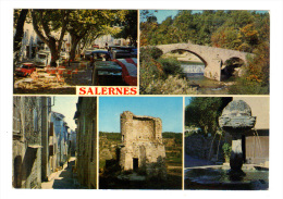 Salernes: Multi Vues, La Place, Le Vieux Chateau, La Fontaine, Le Pont Romain, Photo Marc Guitteny (14-2537) - Salernes