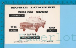 QSL Base Ou Mobile   " Lumiere, Camionnette Ford  " Montreal Nord P. Quebec ( XM-52..., CB Radio  CPM ) Recto/verso - Autres & Non Classés