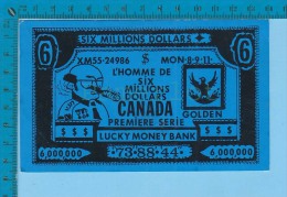 QSL Base Ou Mobile  " Six Millions Dollars  " Montmagny  P. Quebec  (  XM-55...., CB Radio CPM ) Recto/verso - Autres & Non Classés