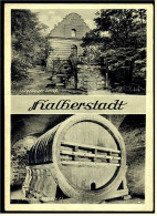 Halberstadt   -  Spiegelberger Schloss / Weinfass 132.750 Lt.  -  2 Bild-Ansichtskarte Ca.1925    (3458) - Halberstadt