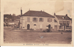 CPA SEPTEUIL 78 LA POSTE AUTO 4 CV CAFE   1949 - Septeuil