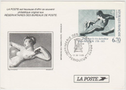 FRANCIA - France - 1995 - Carte Postale - Souvenir Philatélique - Périgueux - Pierre Prud´hon - Étude Pour Le Rêve Du... - Pseudo-officiële  Postwaardestukken